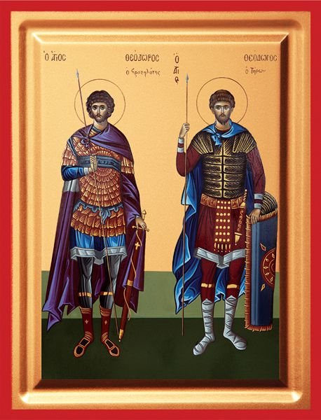 Saints Theodore - detail (carved wood)