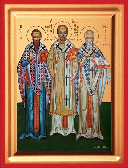 The Three Hierarchs - detail (carved wood)