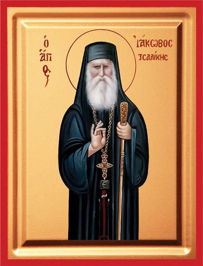 Saint Iakovos Tsalikis - detail (carved wood)