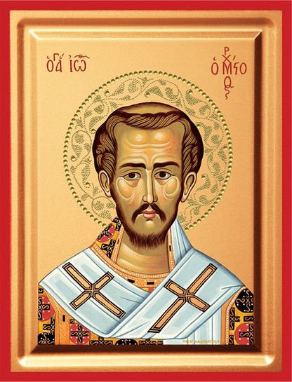 Saint John Chrysostom - detail (carved wood)