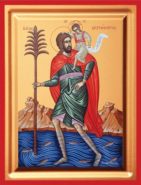 Saint Christopher - detail (carved wood)