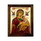 Virgin Mary icon Panagia Amolyntos, Gold Canvas Serigraphy Handmade Greek Orthodox icon of Our Lady Byzantine art wall hanging wood, religious plaque