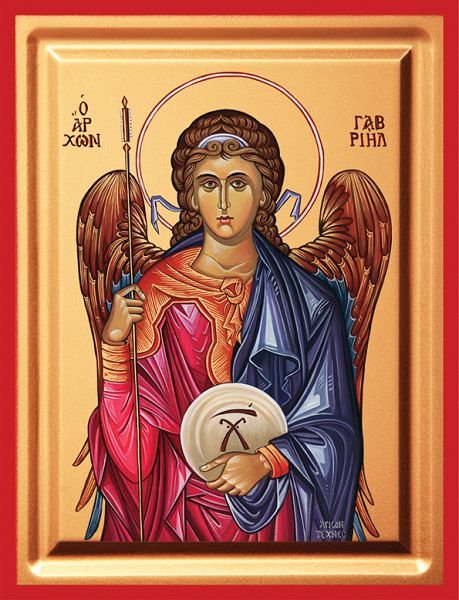 Archangel Gabriel - detail (carved wood)