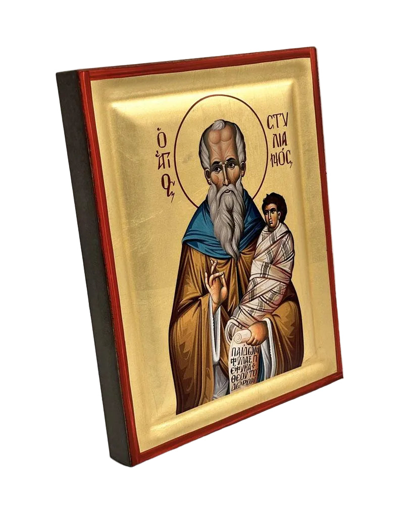 Saint Stylianos - detail (engraved wood)