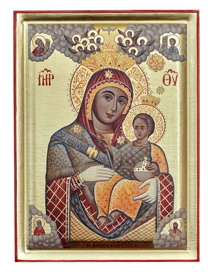 Virgin Mary of Bethlehem Serigraphy Icon - Engraved Wood