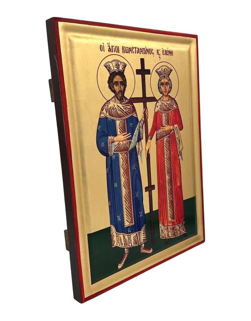 Saints Constantine and Helen - detail (engraved wood)