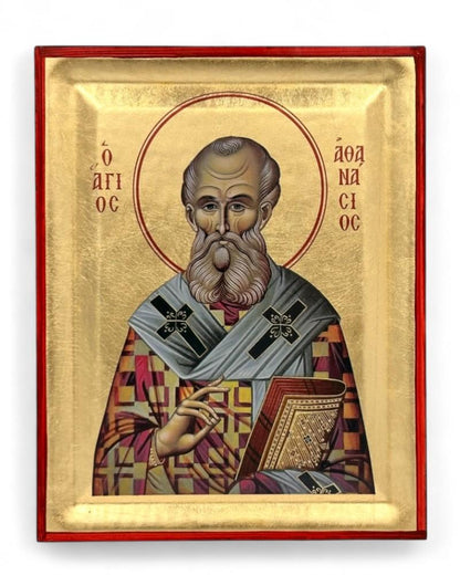 Saint Athanasius the Great Serigraphy Icon - Engraved Wood