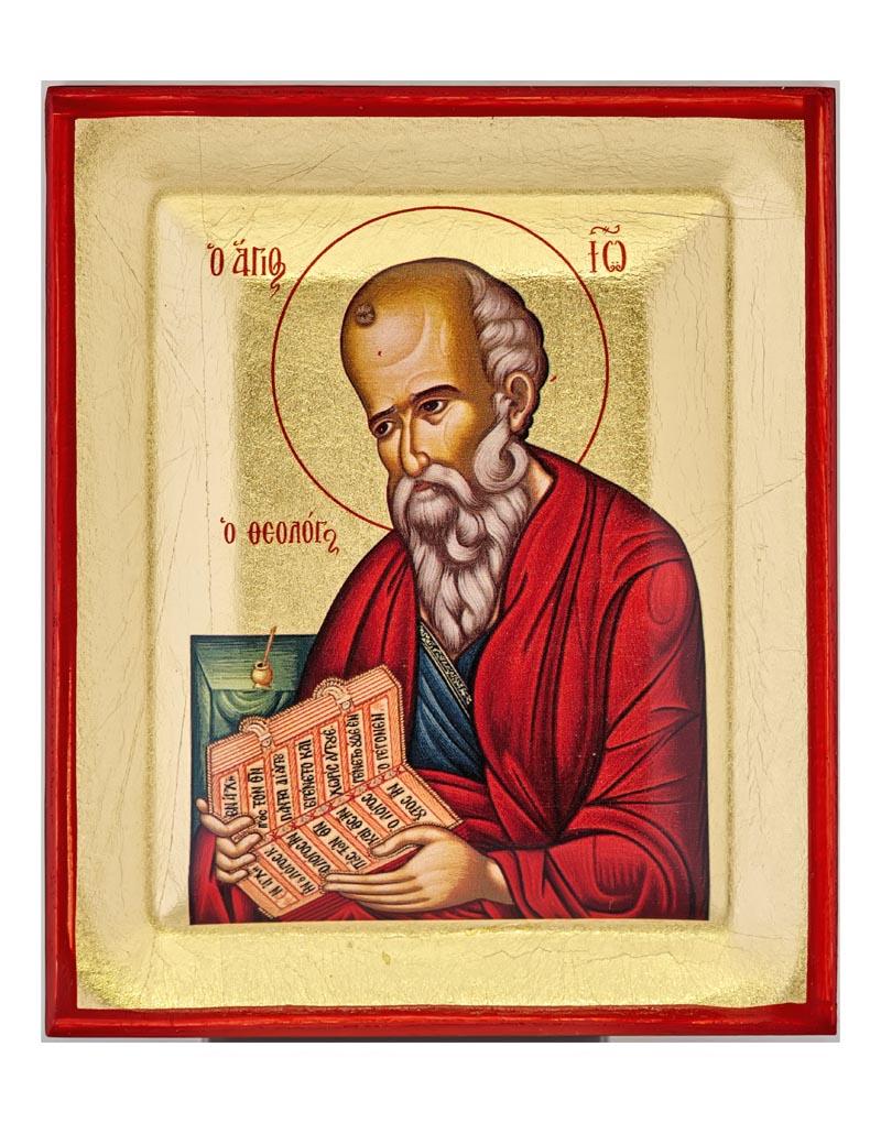 Saint John the Theologian Serigraphy Icon - Engraved Wood