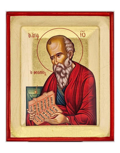 Saint John the Theologian Serigraphy Icon - Engraved Wood
