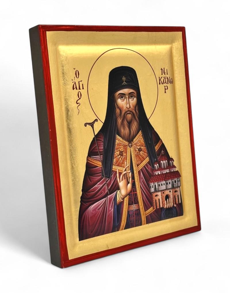 Saint Nikanor - detail (engraved wood)