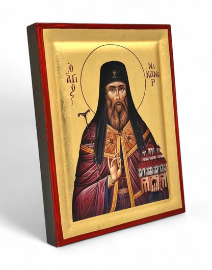 Saint Nikanor - detail (engraved wood)