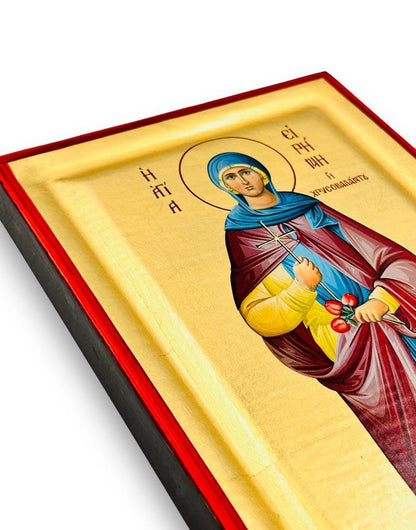 Saint Irene Chrysovalantou - detail (engraved wood)
