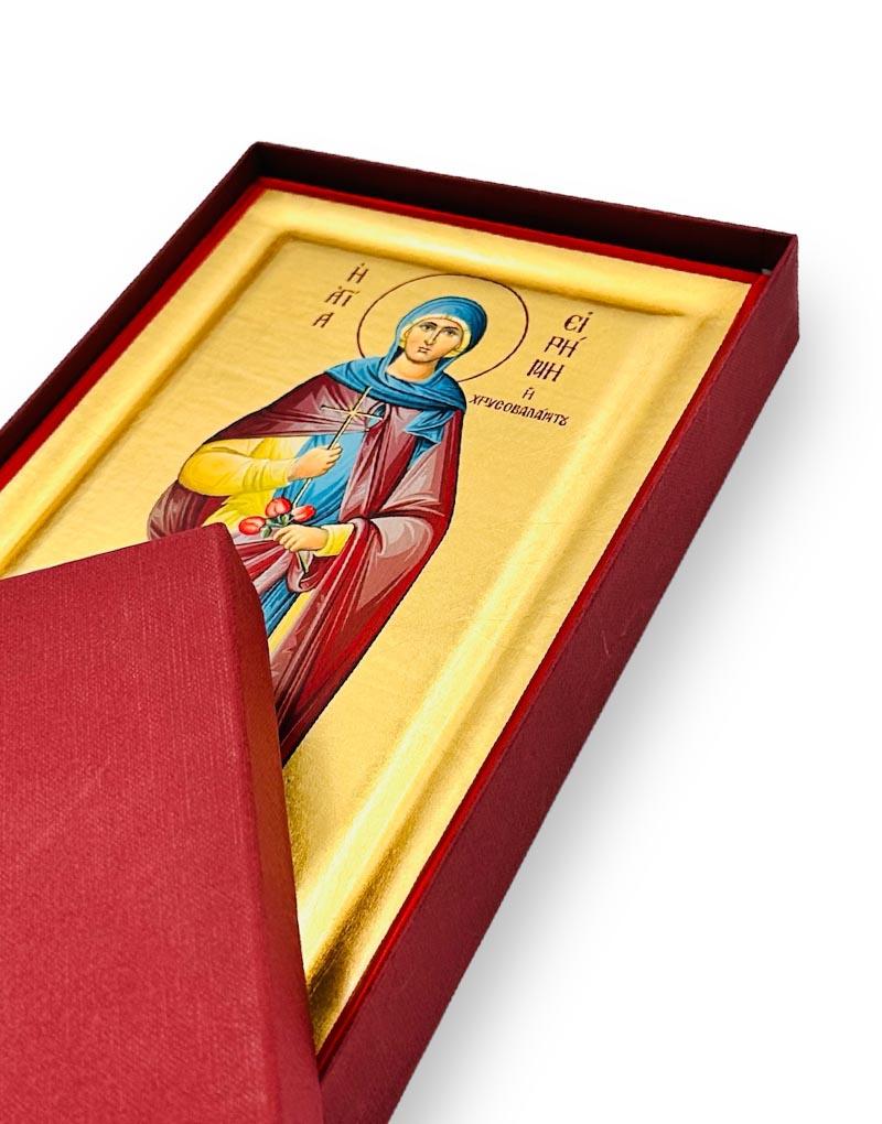 Saint Irene Chrysovalantou - detail (engraved wood)