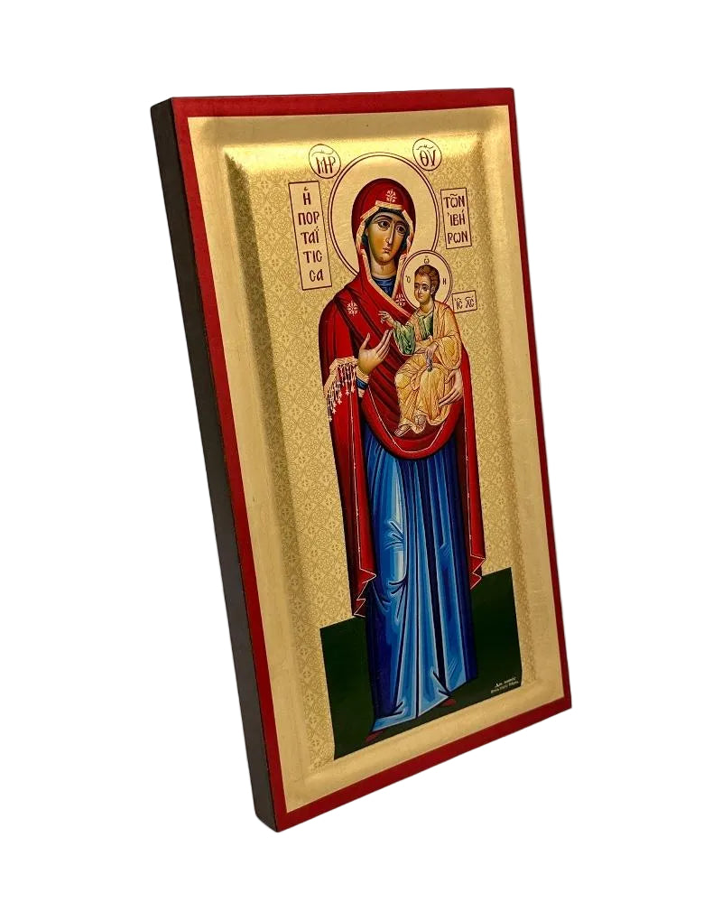 Virgin Mary Portaitissa of Iveron - detail (engraved wood)