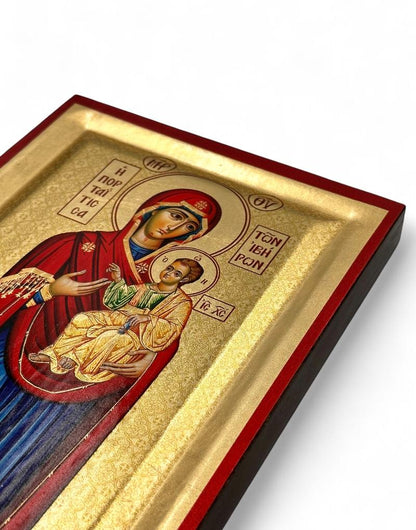 Virgin Mary Portaitissa of Iveron - detail (engraved wood)
