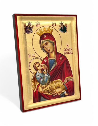 Virgin Mary Galaktotrofousa - detail (engraved wood)