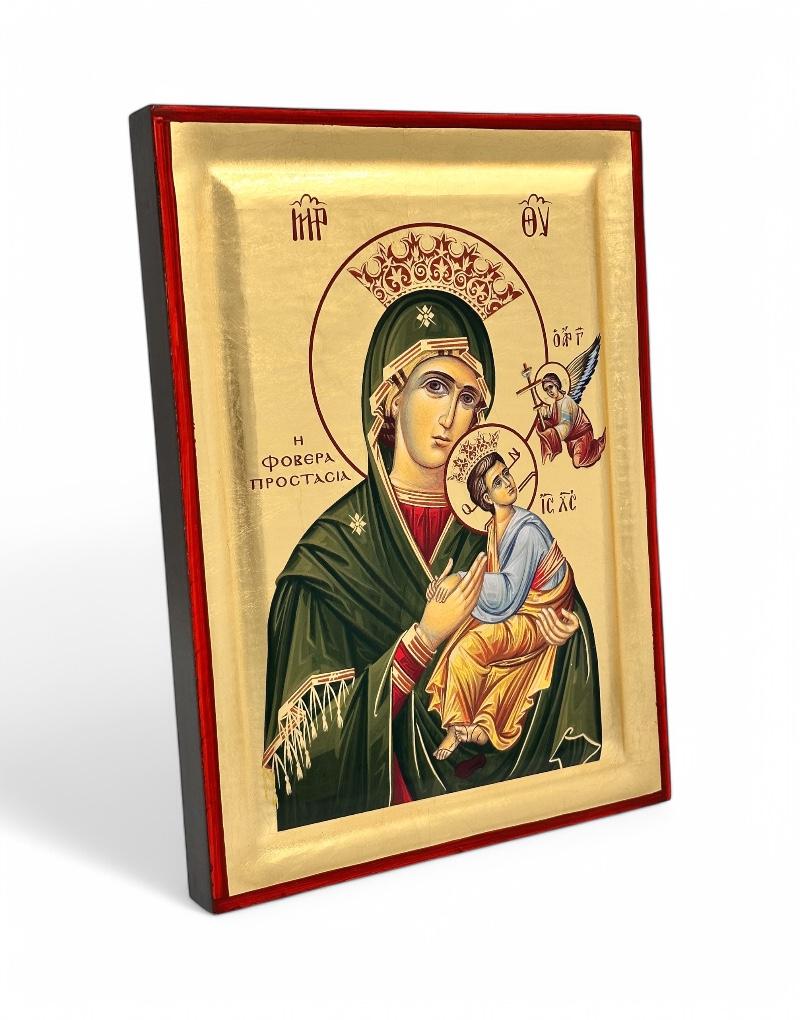 Virgin Mary the Formidable Protection - detail (engraved wood)