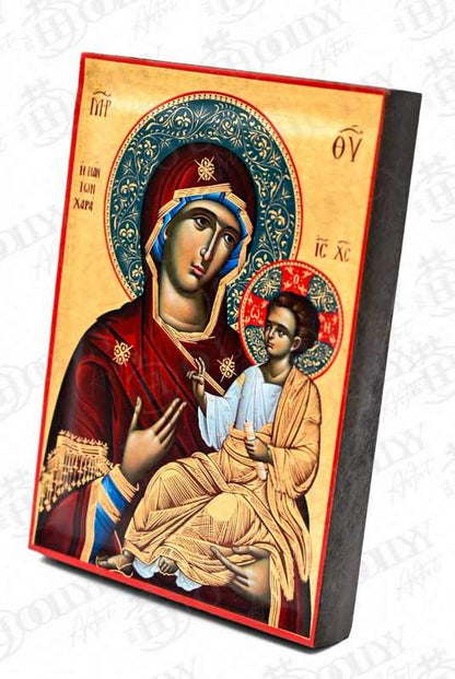 Heiliger Andreas Ikone der Apostel, Handgemachte griechisch-orthodoxe Ikone des Heiligen Andreas, byzantinische Kunst Wandbehang Holzplakette mit Blattgold religiöses Geschenk