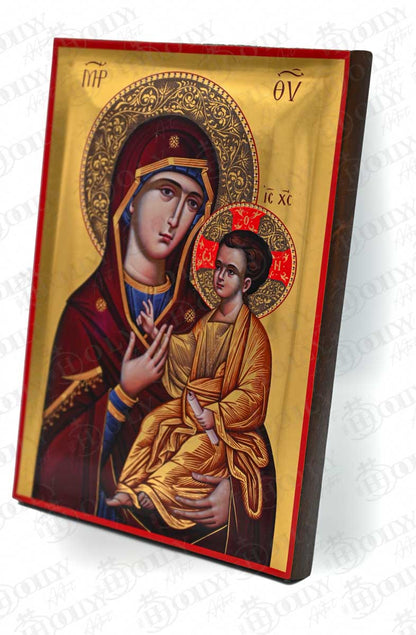 Heiliger Andreas Ikone der Apostel, Handgemachte griechisch-orthodoxe Ikone des Heiligen Andreas, byzantinische Kunst Wandbehang Holzplakette mit Blattgold religiöses Geschenk