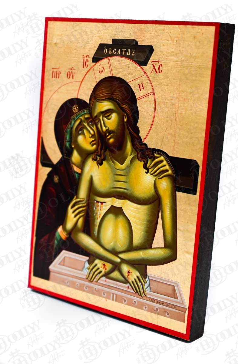 Extreme Humility King of Glory Orthodox Icon, Serigraphy Canvas with Gold Leaf, Handmade Greek Byzantine Wall Art