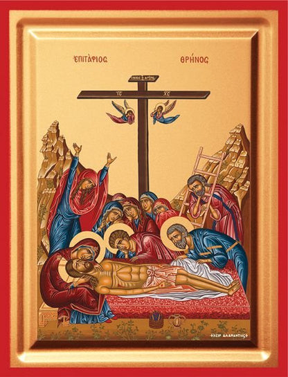 The Lamentation (Epitaphios) - detail (carved wood)
