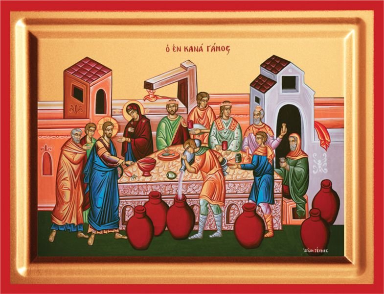 The Wedding at Cana - detail (carved wood)