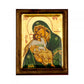 Virgin Mary-Panagia Glykophilousa icon, Gold Canvas Serigraphy Handmade Greek Orthodox icon of Our Lady Byzantine art wall hanging wood, religious plaque