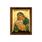 Virgin Mary-Panagia Glykophilousa icon, Gold Canvas Serigraphy Handmade Greek Orthodox icon of Our Lady Byzantine art wall hanging wood, religious plaque