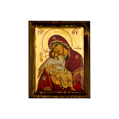 Ícono de San Andrés Apóstol, ícono ortodoxo griego hecho a mano de San Andrés, placa de madera para colgar en la pared con arte bizantino y pan de oro, regalo religioso