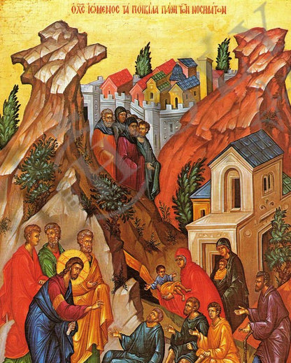 Jesus Christ icon Healing the Various Sicknesses Handmade Greek Orthodox icon of Jesus Christ the Healer Byzantine art wall hanging plaque - TheHolyArt