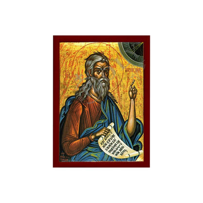 Prophet Ezekiel icon Handmade Greek Orthodox icon of St Ezekiel Byzantine art wall hanging on wood plaque icon, religious decor (Copy) - TheHolyArt