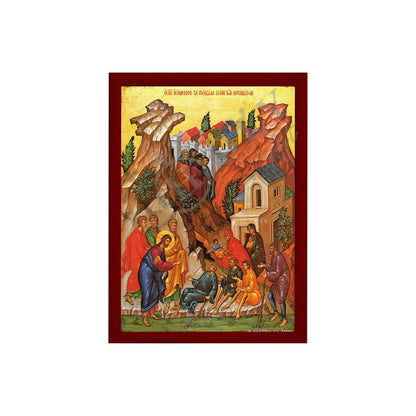 Jesus Christ icon Healing the Various Sicknesses Handmade Greek Orthodox icon of Jesus Christ the Healer Byzantine art wall hanging plaque - TheHolyArt