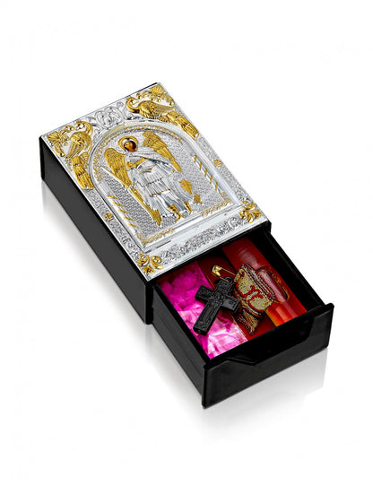 Ikone der Jungfrau Maria / Panagia Glykophilousa, elegante handgefertigte griechisch-orthodoxe Ikone der Jungfrau Maria / Panagia Glykophilousa (Süßer Kuss), byzantinische Kunst zum Wandbehang auf Holztafel-Ikone, religiöse Heimdekoration