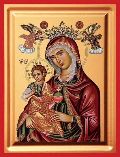 Virgin Mary with Angels - detail (carved wood)