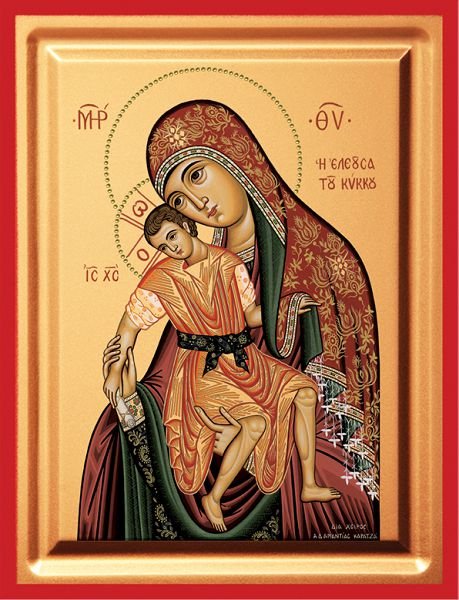 Virgin Mary Eleousa of Kykkos - detail (carved wood)