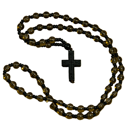 Traditional Catholic Rosary Bracelet with Blessed Rosary wooden and acrylic beads, Christian Prayer Rope with Blessing Cross, Catholic Gift - Blessed Rosary Beads
