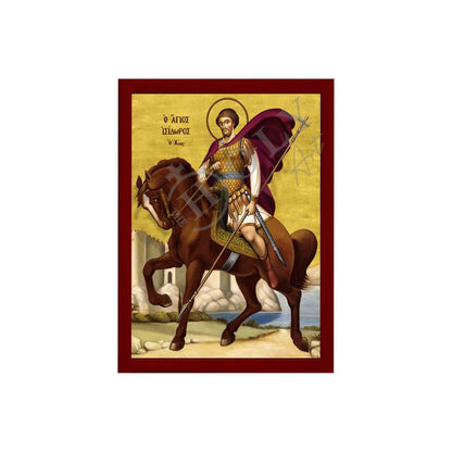 Saint Isidore icon, Handmade Greek Orthodox icon St Isidore, Byzantine art wall hanging, religious gift, religious decor - TheHolyArt