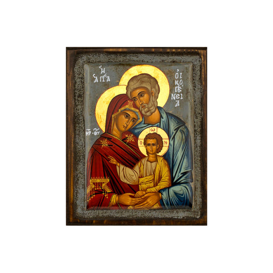 Ícono de San Andrés Apóstol, ícono ortodoxo griego hecho a mano de San Andrés, placa de madera para colgar en la pared con arte bizantino y pan de oro, regalo religioso
