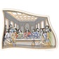 The Last Supper, The Mystical Supper, Modern Handmade Silver 925 Greek Orthodox icon, Byzantine art wall hanging on wood plaque icon, religious icon home decor TheHolyArt