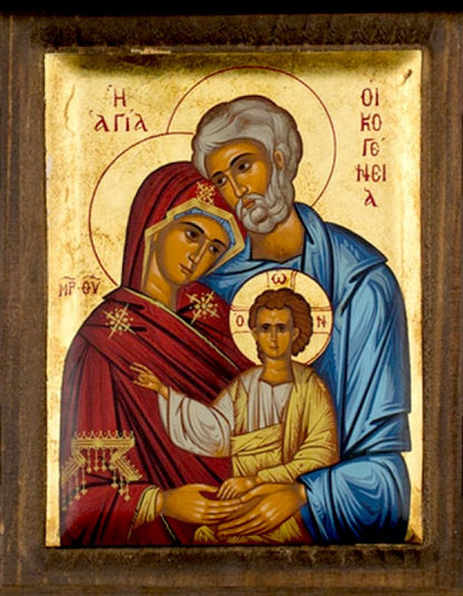 Triptychon Jungfrau Maria Ikone Panagia Axion Esti Erzengel Michael Erzengel Gabriel, handgefertigte griechisch-orthodoxe Ikone aus Silber 999, byzantinische Kunst zum Wandbehang auf Holztafel, religiöse Ikone