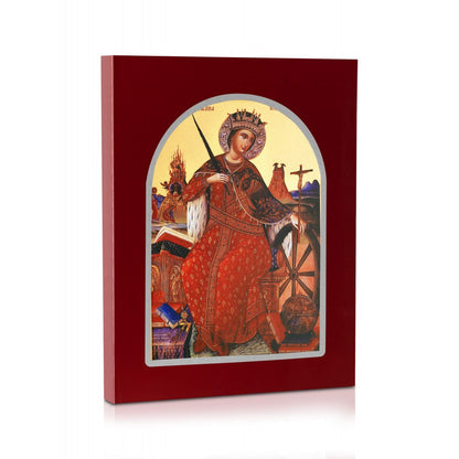 Saint Catherine of Sinai - Carved Wood - 4