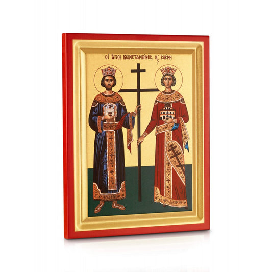 Saints Constantine & Helen - Carved Wood - 1