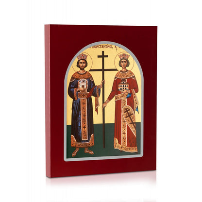 Saints Constantine & Helen - Carved Wood - 4