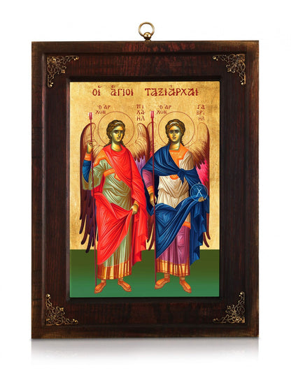 Archangels Michael and Gabriel Icon - TheHolyArt