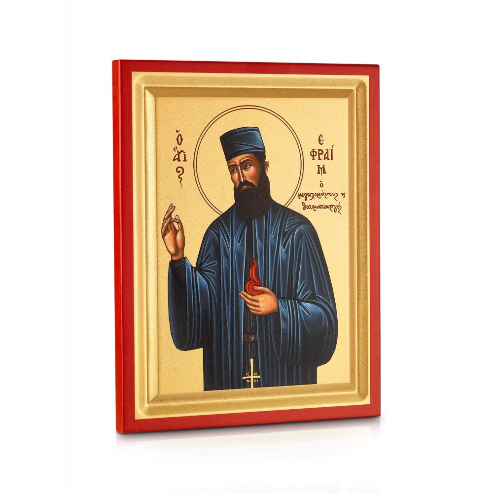 Saint Ephraim the Great Martyr (Bust) - Carved Wood - 2