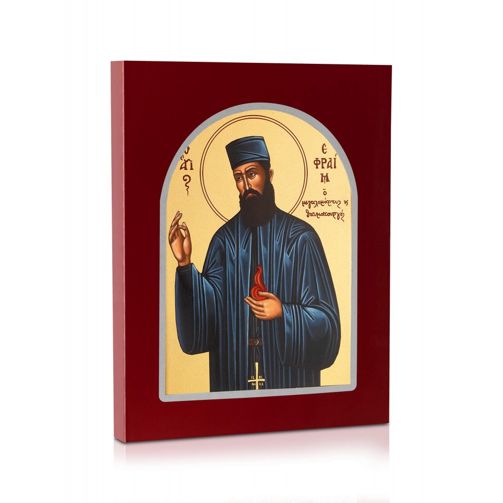 Saint Ephraim the Great Martyr (Bust) - Carved Wood - 4
