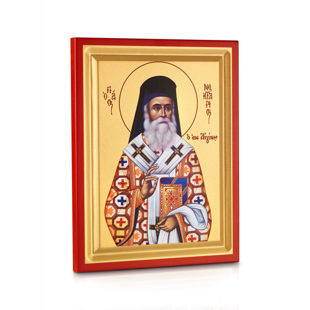 Saint Nectarios of Aegina - Carved Wood - 1