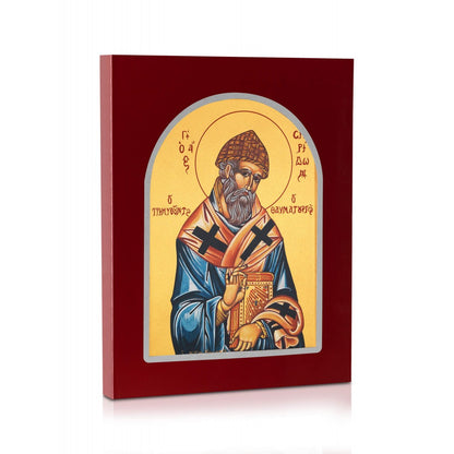 Saint Spyridon the Wonderworker - Carved Wood - 4