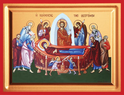 The Dormition of the Theotokos - detail (carved wood)