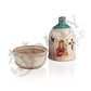 Christian Ceramic Handmade Altar Oil Vigil Lamp with Cross, Prayer Standing Table Oil Lamp Orthodox Oil Candle religious decor - TheHolyArt